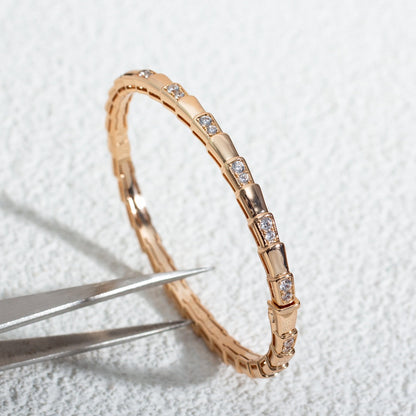 [AuraEcho Jewelry]SERPENTI BRACELET PINK GOLD DIAMOND