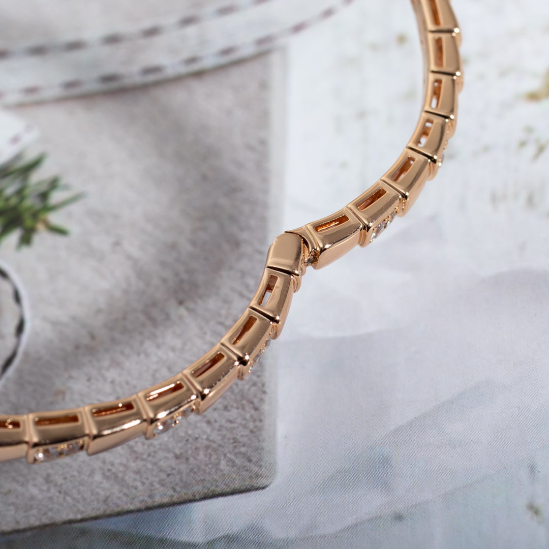 [AuraEcho Jewelry]SERPENTI BRACELET PINK GOLD DIAMOND