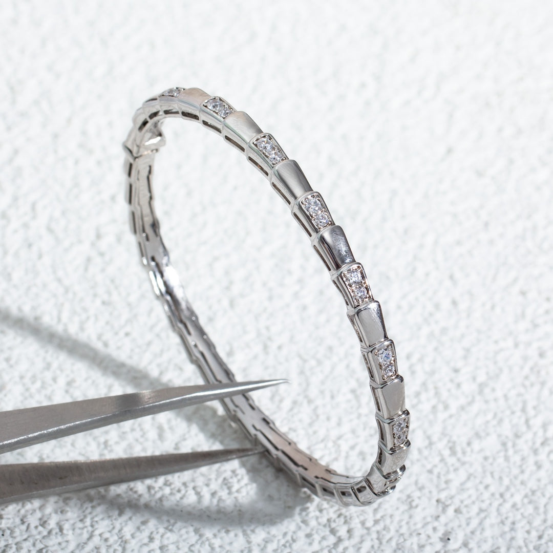 [AuraEcho Jewelry]SERPENTI BRACELET SILVER DIAMOND