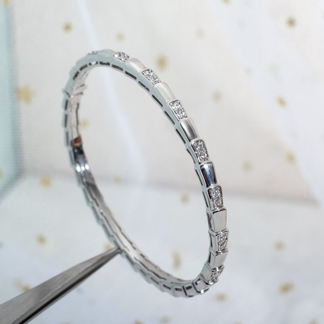 [AuraEcho Jewelry]SERPENTI BRACELET SILVER DIAMOND