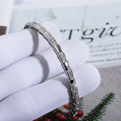 [AuraEcho Jewelry]SERPENTI BRACELET SILVER DIAMOND