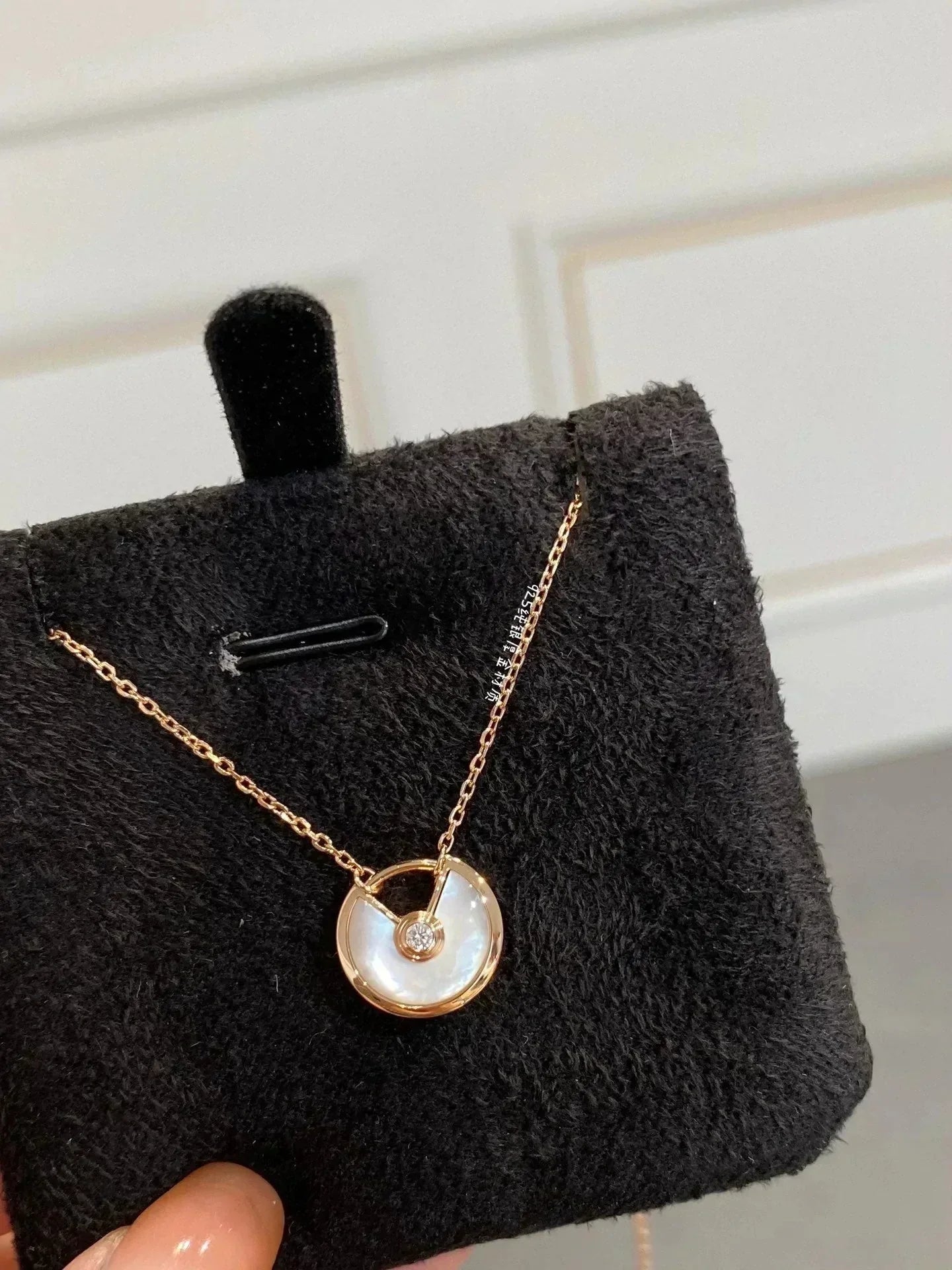 [AuraEcho Jewelry]AMULETTE ROSE GOLD MOP NECKLACE