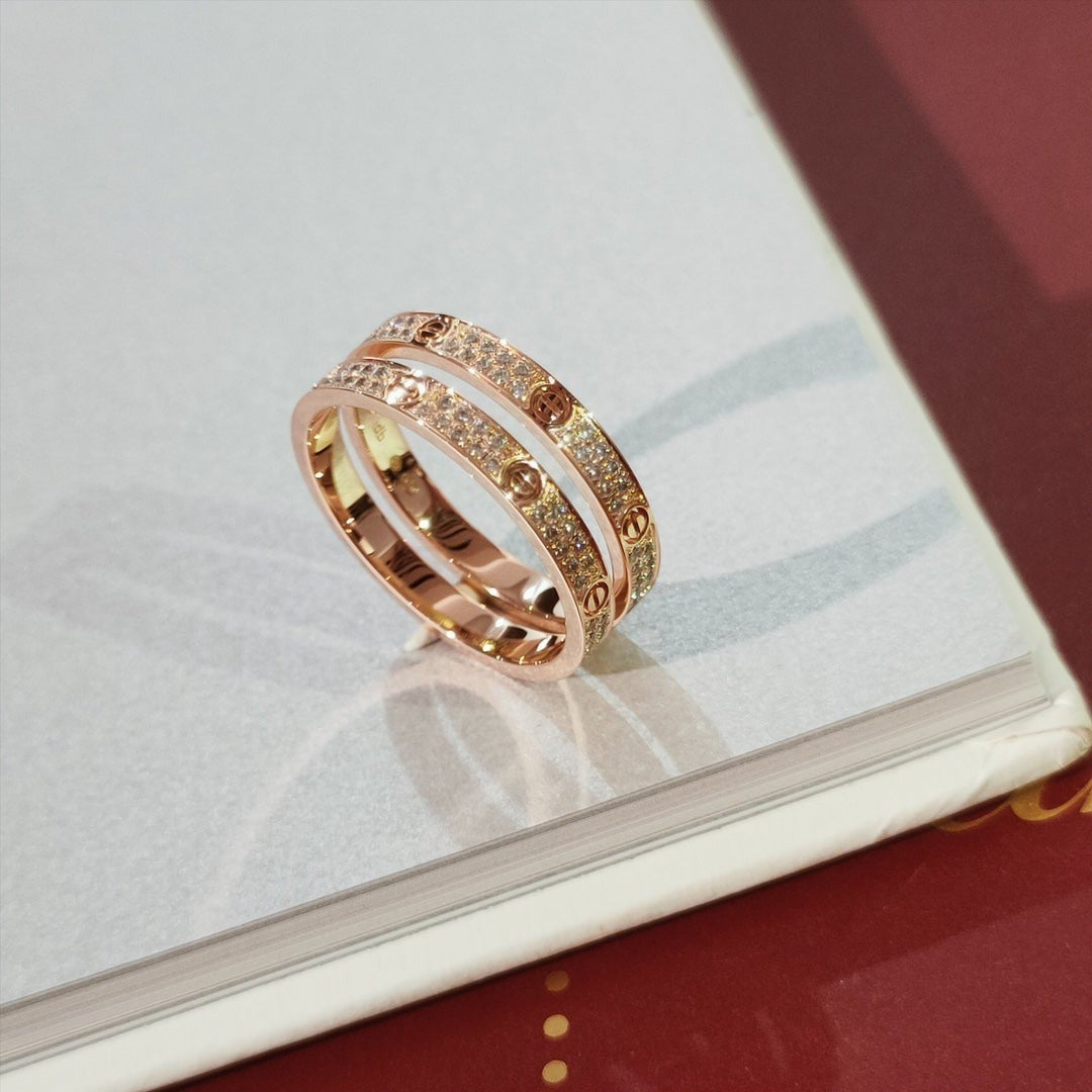 [AuraEcho Jewelry]LOVE RING 2.65MM DIAMOND