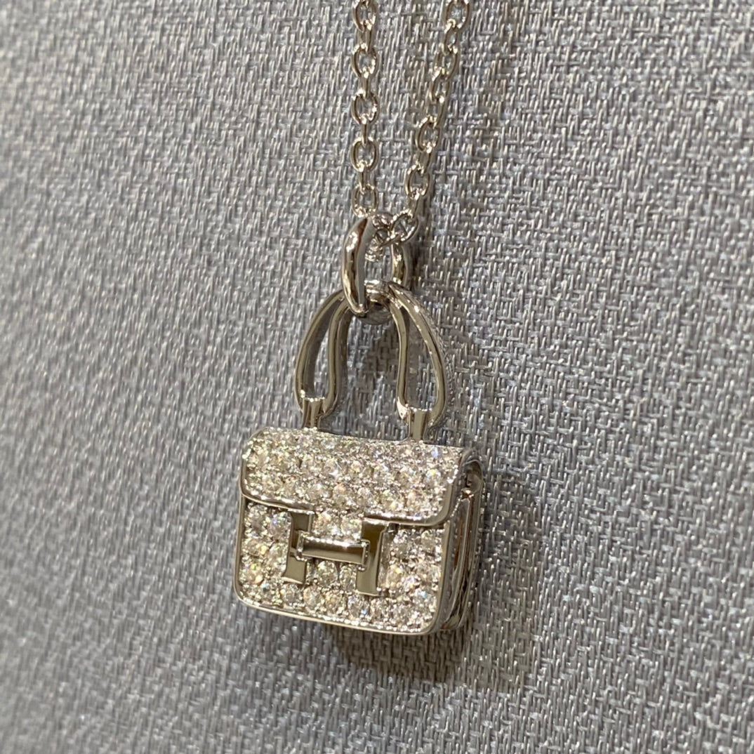 [AuraEcho Jewelry]CONSTANCE PEDANT DIAMOND NECKLACE