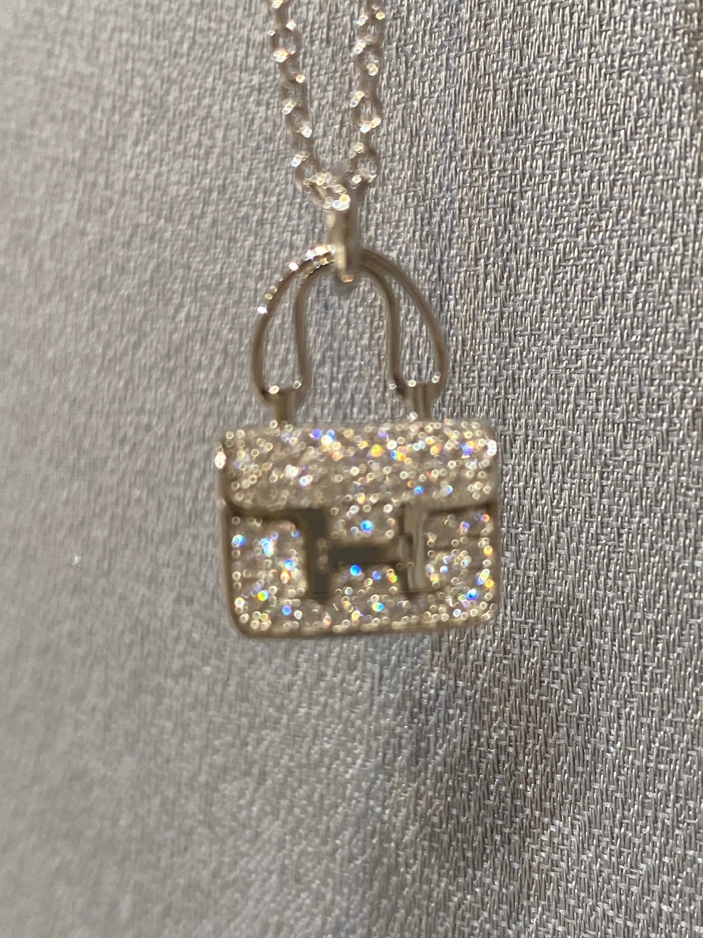 [AuraEcho Jewelry]CONSTANCE PEDANT DIAMOND NECKLACE