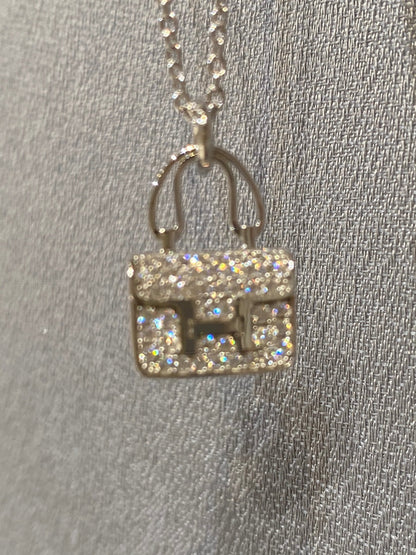 [AuraEcho Jewelry]CONSTANCE PEDANT DIAMOND NECKLACE