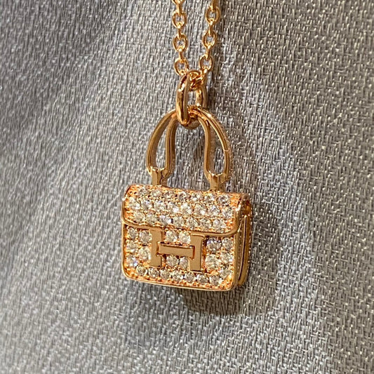 [AuraEcho Jewelry]CONSTANCE PEDANT DIAMOND NECKLACE