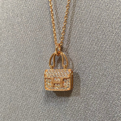 [AuraEcho Jewelry]CONSTANCE PEDANT DIAMOND NECKLACE