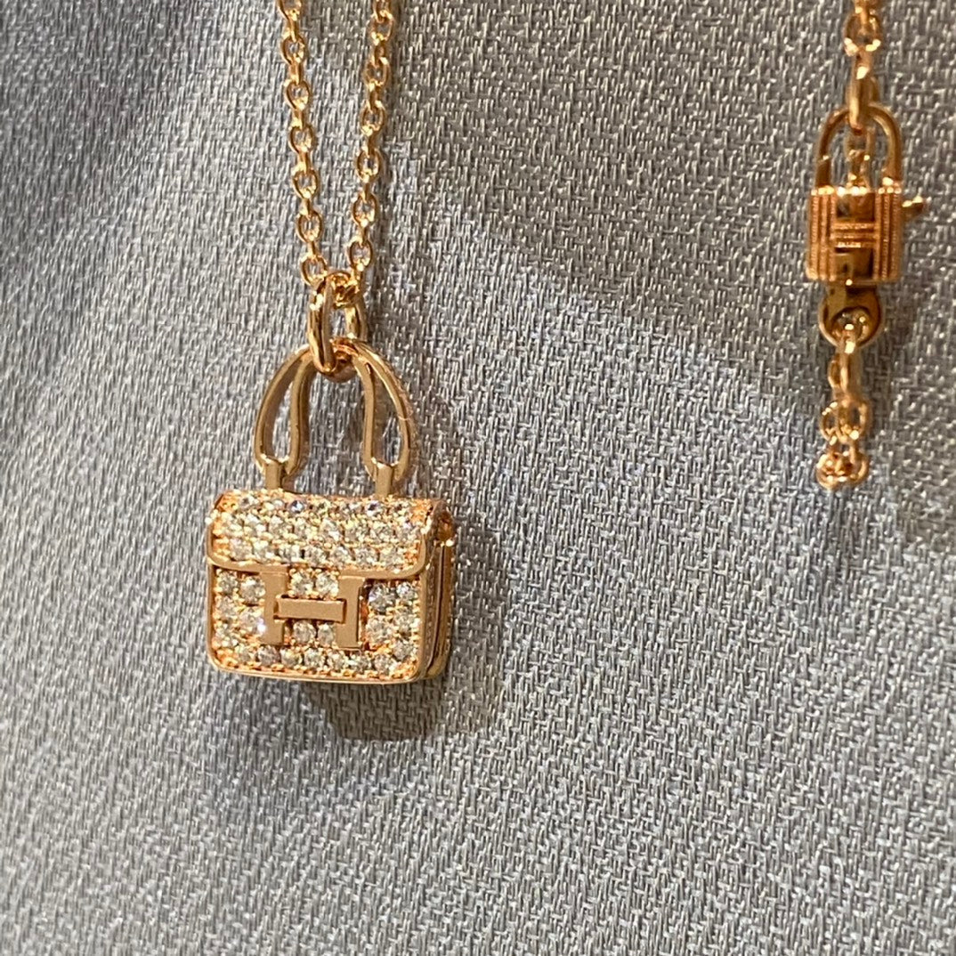 [AuraEcho Jewelry]CONSTANCE PEDANT DIAMOND NECKLACE