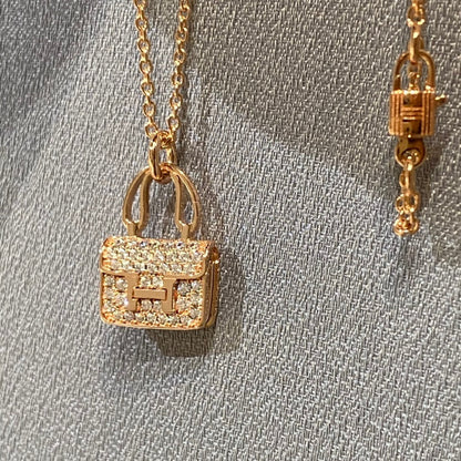 [AuraEcho Jewelry]CONSTANCE PEDANT DIAMOND NECKLACE