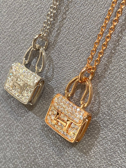 [AuraEcho Jewelry]CONSTANCE PEDANT DIAMOND NECKLACE