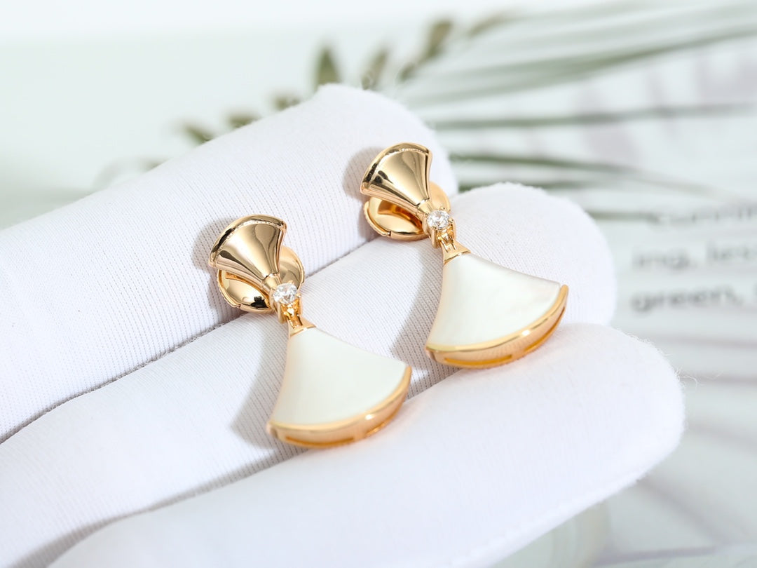 [AuraEcho Jewelry]DREAM MOP PINK GOLD EARRINGS
