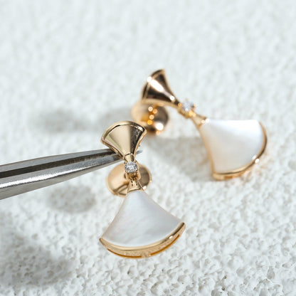 [AuraEcho Jewelry]DREAM MOP PINK GOLD EARRINGS