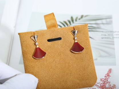 [AuraEcho Jewelry]DREAM Carnelian PINK GOLD EARRINGS