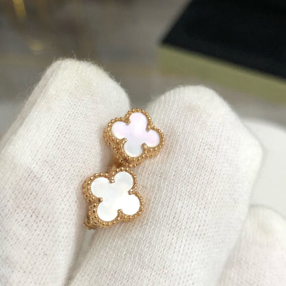 [AuraEcho Jewelry]CLOVER MINI GOLD EARRINGS