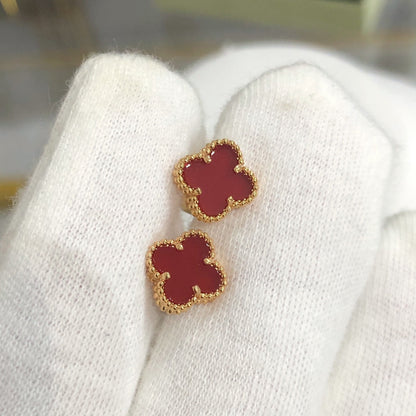 [AuraEcho Jewelry]CLOVER MINI GOLD EARRINGS