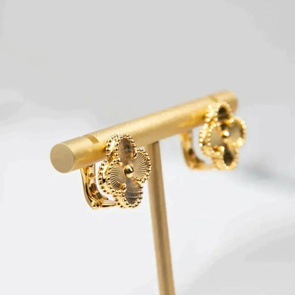 [AuraEcho Jewelry]CLOVER MEDIUM 1 MOTIFS LASER EARRINGS