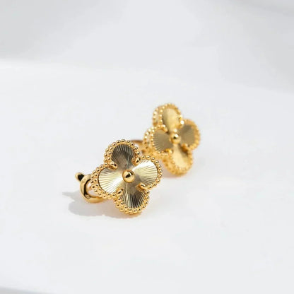 [AuraEcho Jewelry]CLOVER MEDIUM 1 MOTIFS LASER EARRINGS