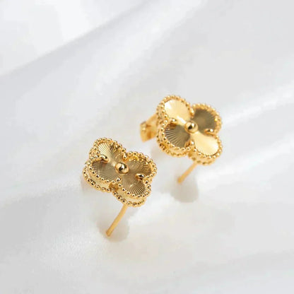 [AuraEcho Jewelry]CLOVER MEDIUM 1 MOTIFS LASER EARRINGS