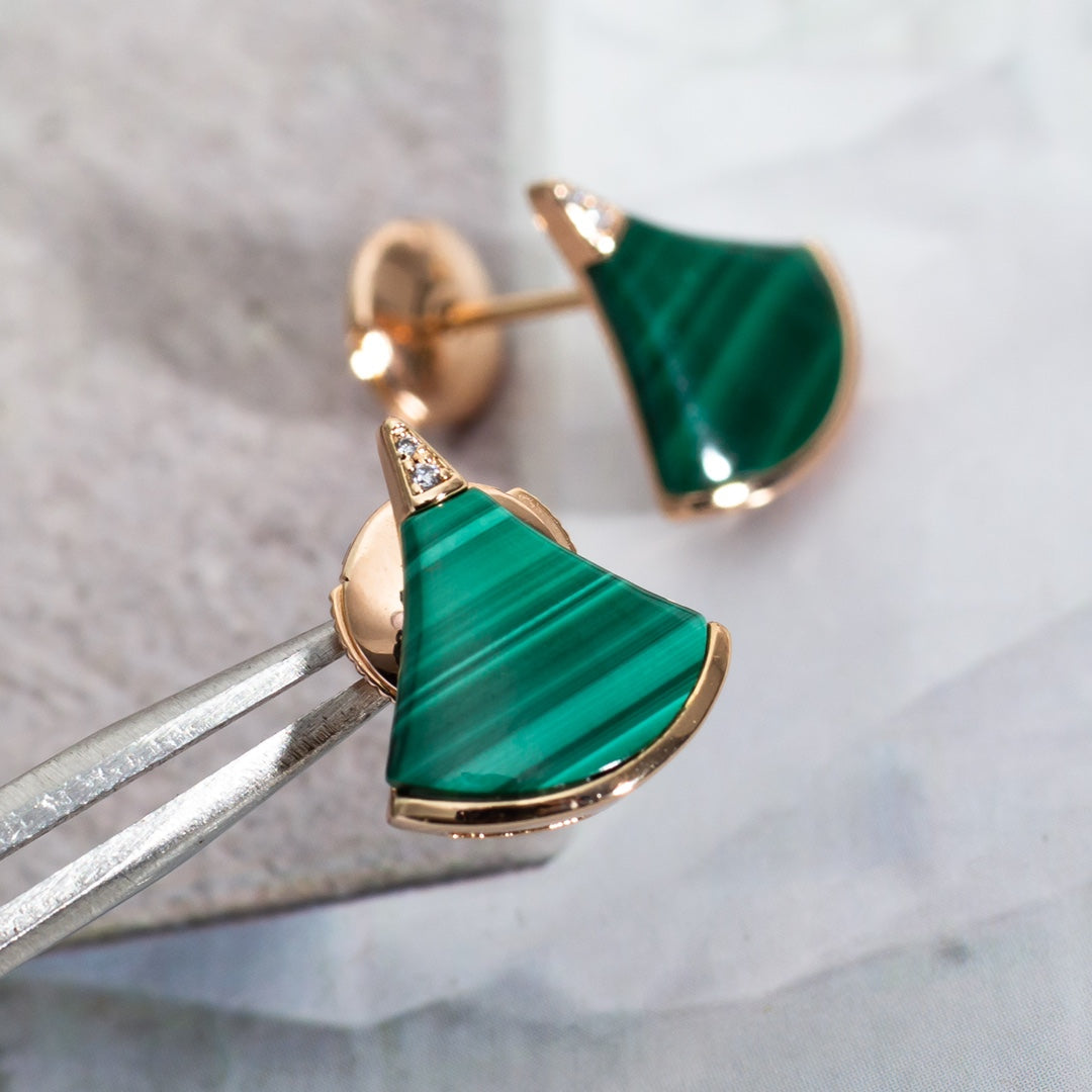 [AuraEcho Jewelry]DIVAS DREAM EARRINGS PINK GOLD
