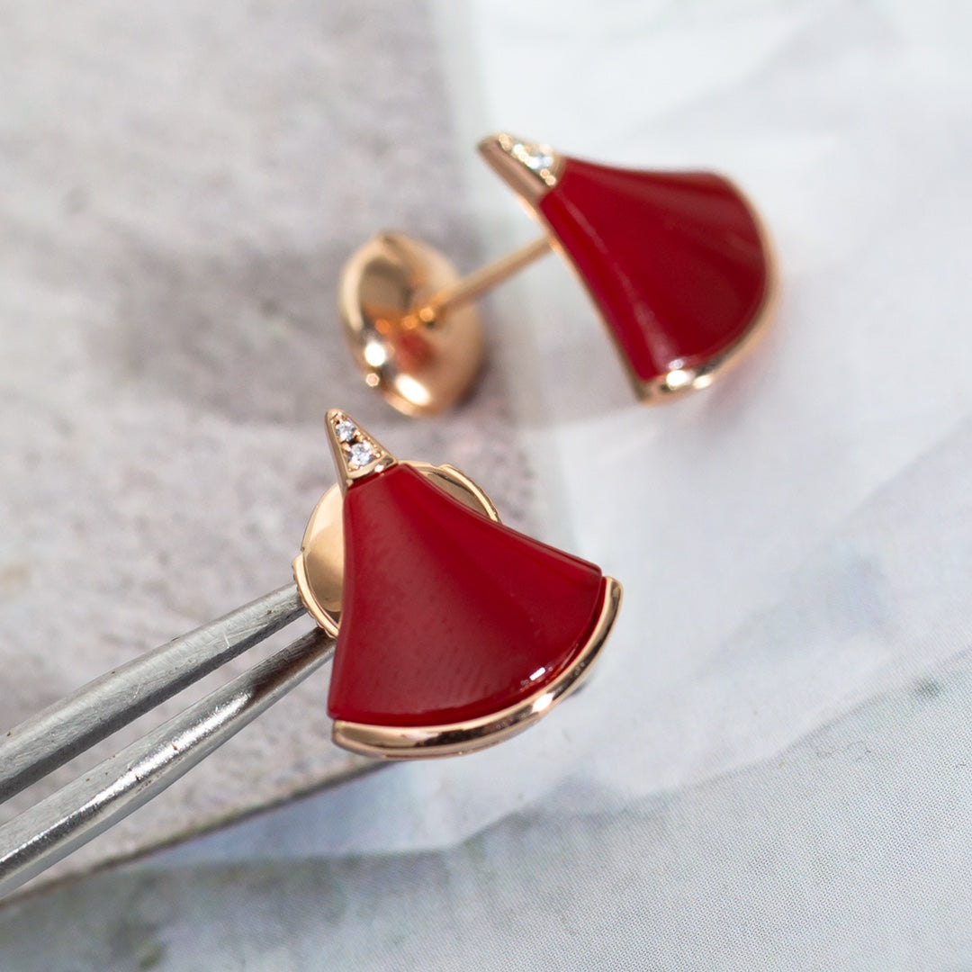 [AuraEcho Jewelry]DIVAS DREAM EARRINGS PINK GOLD