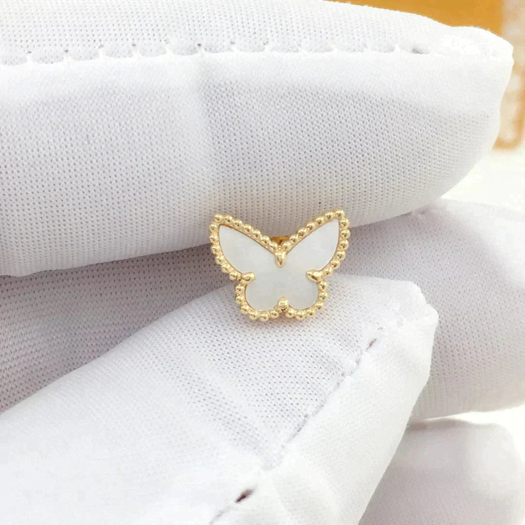 [AuraEcho Jewelry]SWEET BUTTERFLY MOP EARSTUDS