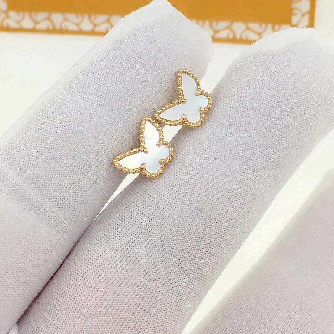 [AuraEcho Jewelry]SWEET BUTTERFLY MOP EARSTUDS