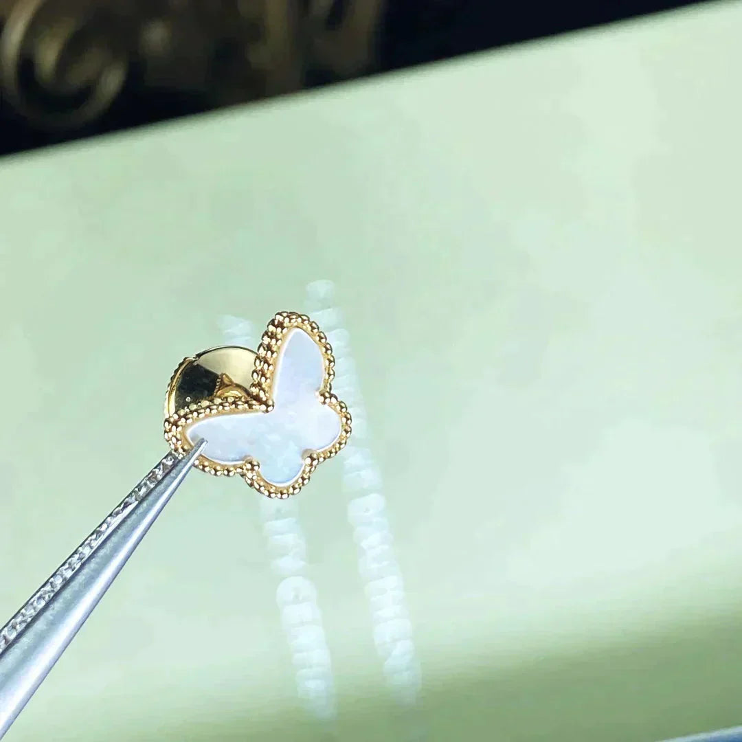 [AuraEcho Jewelry]SWEET BUTTERFLY MOP EARSTUDS