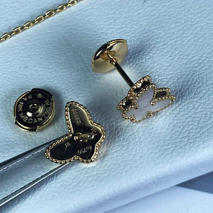 [AuraEcho Jewelry]SWEET BUTTERFLY MOP EARSTUDS