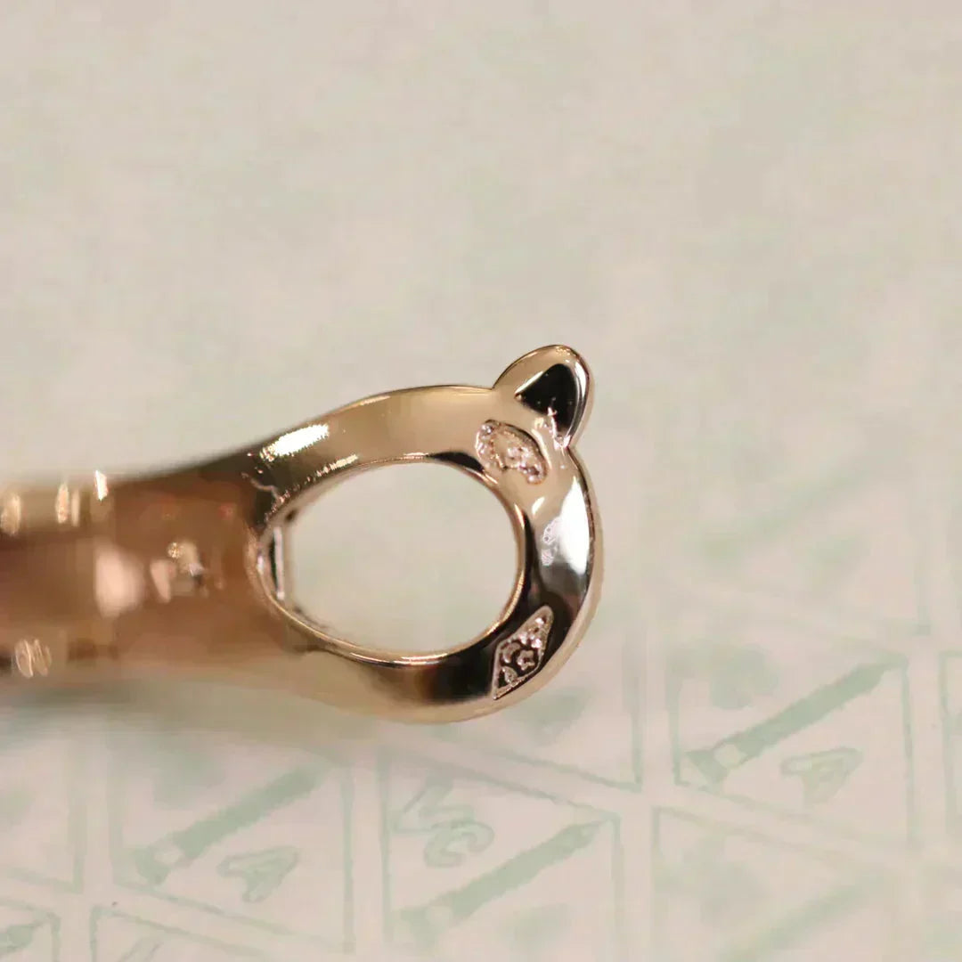 [AuraEcho Jewelry]CLOVER MEDIUM 1 MOTIFS FUll DIAMOND EARRINGS