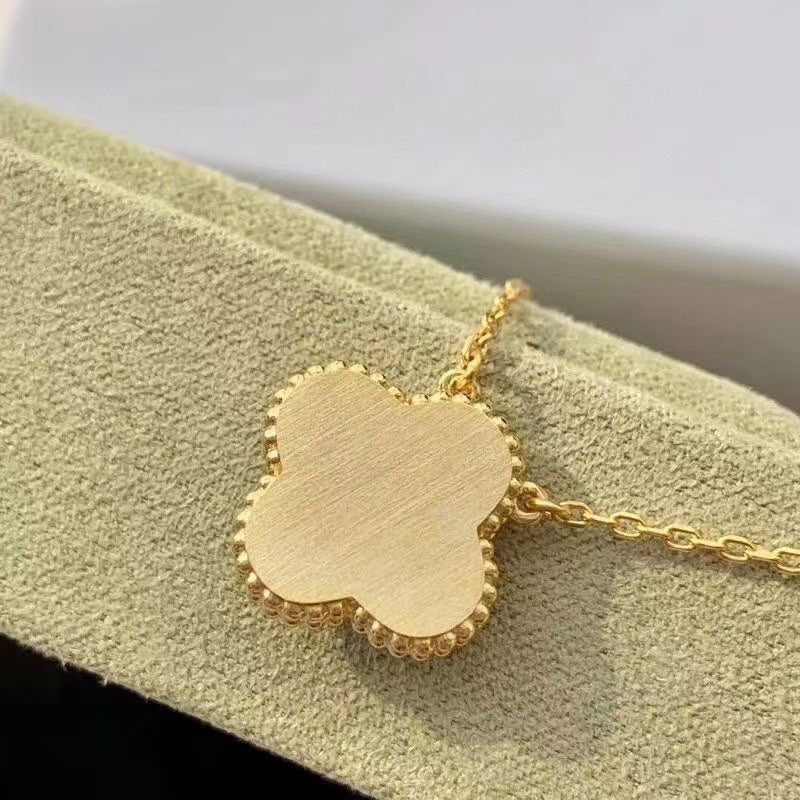 [AuraEcho Jewelry]CLOVER 15MM DIAMOND TURQUOISE NECKLACE