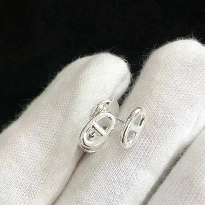 [AuraEcho Jewelry]CHAINE SMALL EARRINGS GOLD AND SILVER