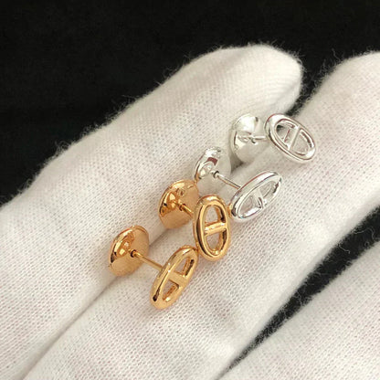 [AuraEcho Jewelry]CHAINE SMALL EARRINGS GOLD AND SILVER
