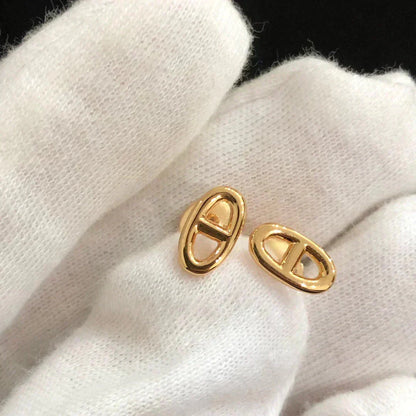 [AuraEcho Jewelry]CHAINE SMALL EARRINGS GOLD AND SILVER