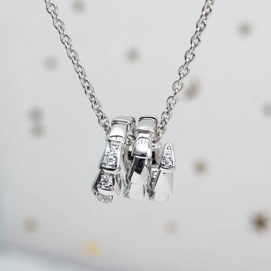 [AuraEcho Jewelry]SERPENTI SILVER NECKLACE DIAMOND
