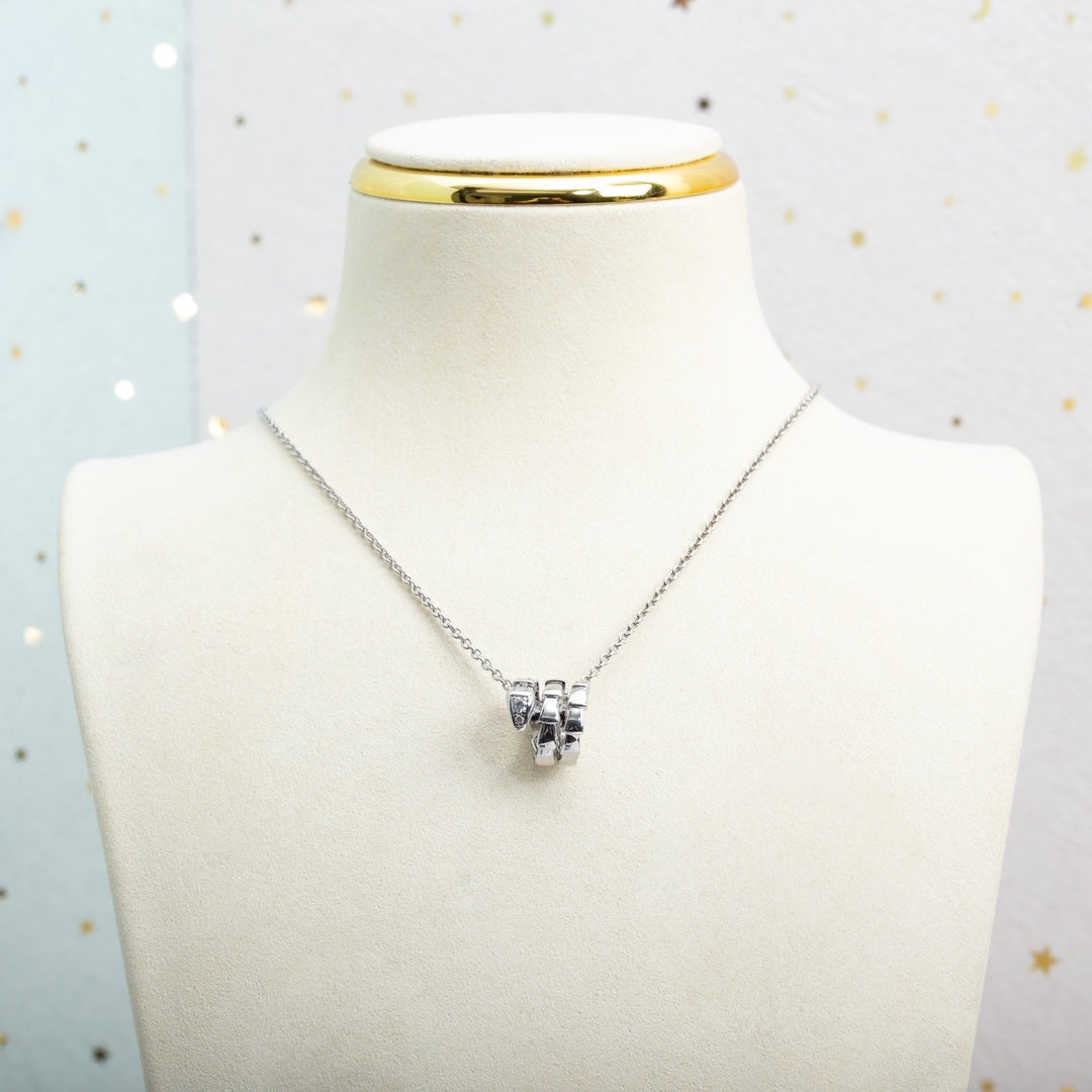 [AuraEcho Jewelry]SERPENTI SILVER NECKLACE DIAMOND