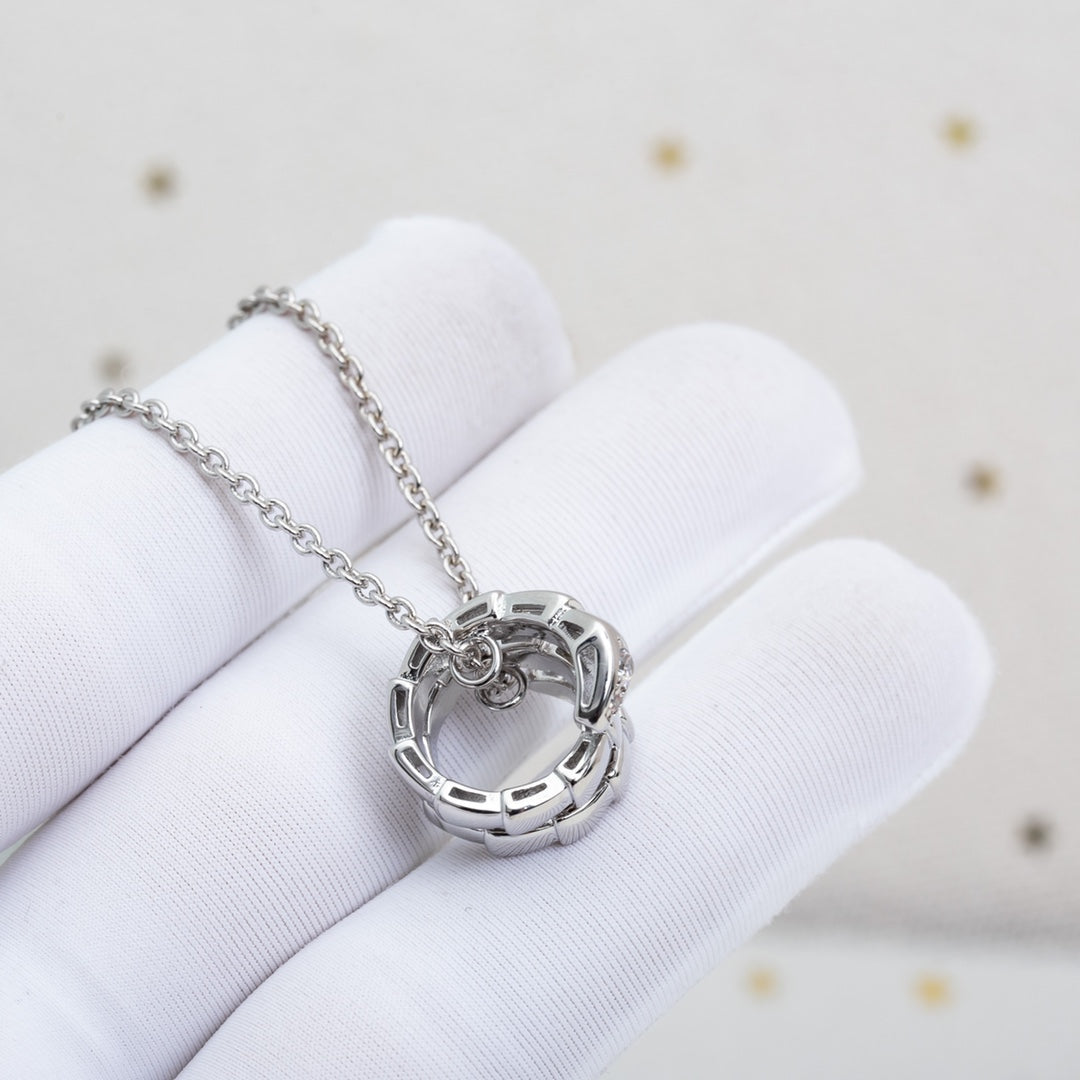 [AuraEcho Jewelry]SERPENTI SILVER NECKLACE DIAMOND