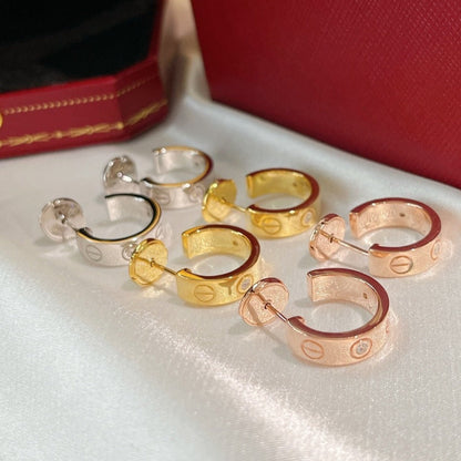 [AuraEcho Jewelry]LOVE EARRINGS 5.7MM 2 DIAMONDS