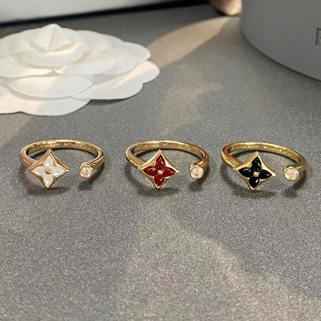 [AuraEcho Jewelry]STAR 1 DIAMOND OPEN RING