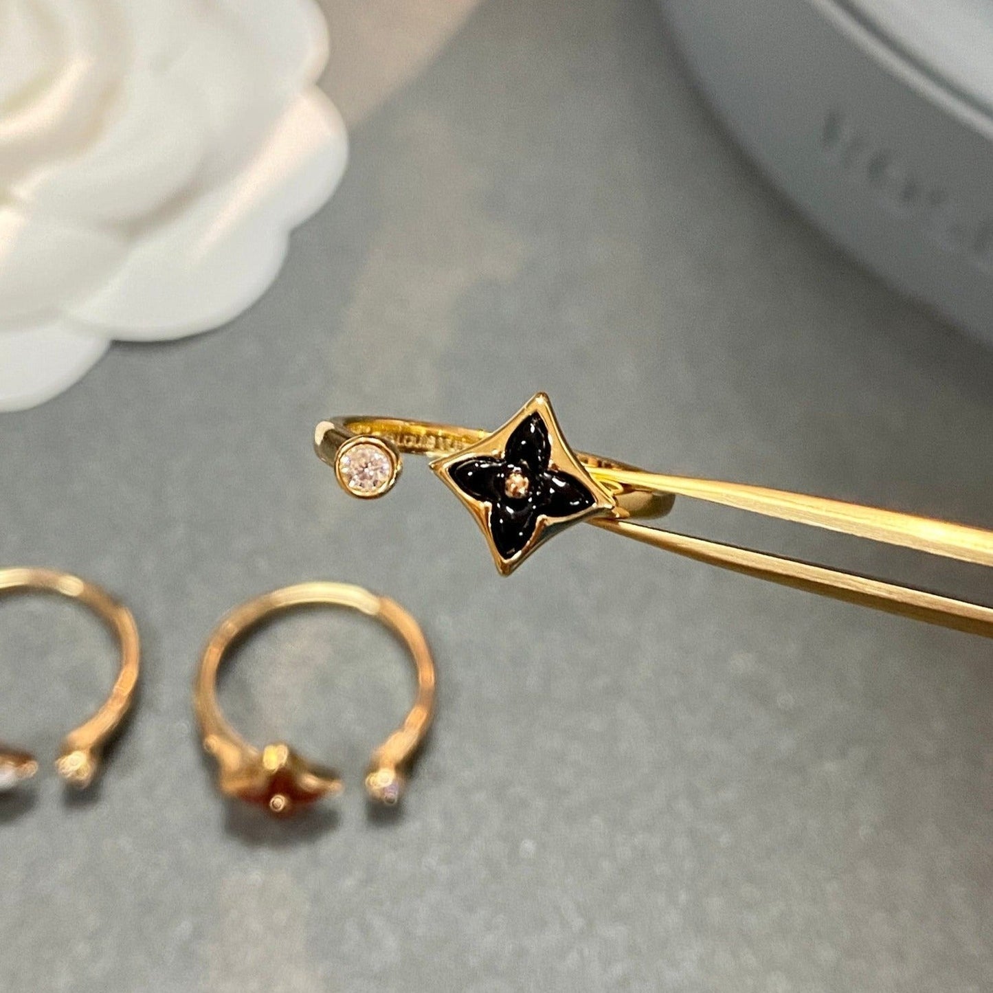 [AuraEcho Jewelry]STAR 1 DIAMOND OPEN RING