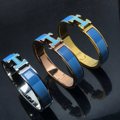 [AuraEcho Jewelry]H BRACELET BLUE RAINBOW CERAMIC