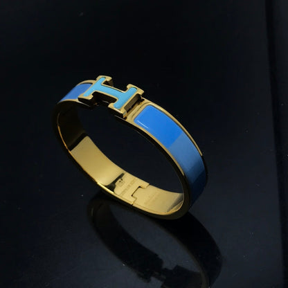 [AuraEcho Jewelry]H BRACELET BLUE RAINBOW CERAMIC