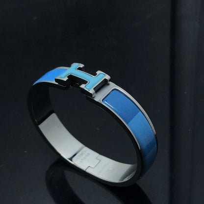 [AuraEcho Jewelry]H BRACELET BLUE RAINBOW CERAMIC