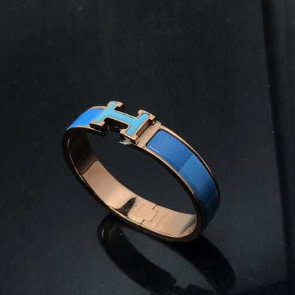 [AuraEcho Jewelry]H BRACELET BLUE RAINBOW CERAMIC