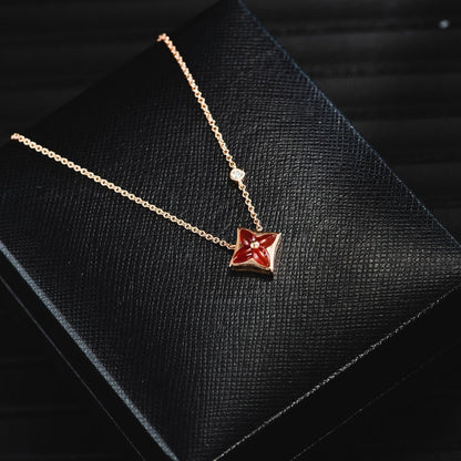 [AuraEcho Jewelry]STAR NECKLACE PINK GOLD 1 DIAMOND