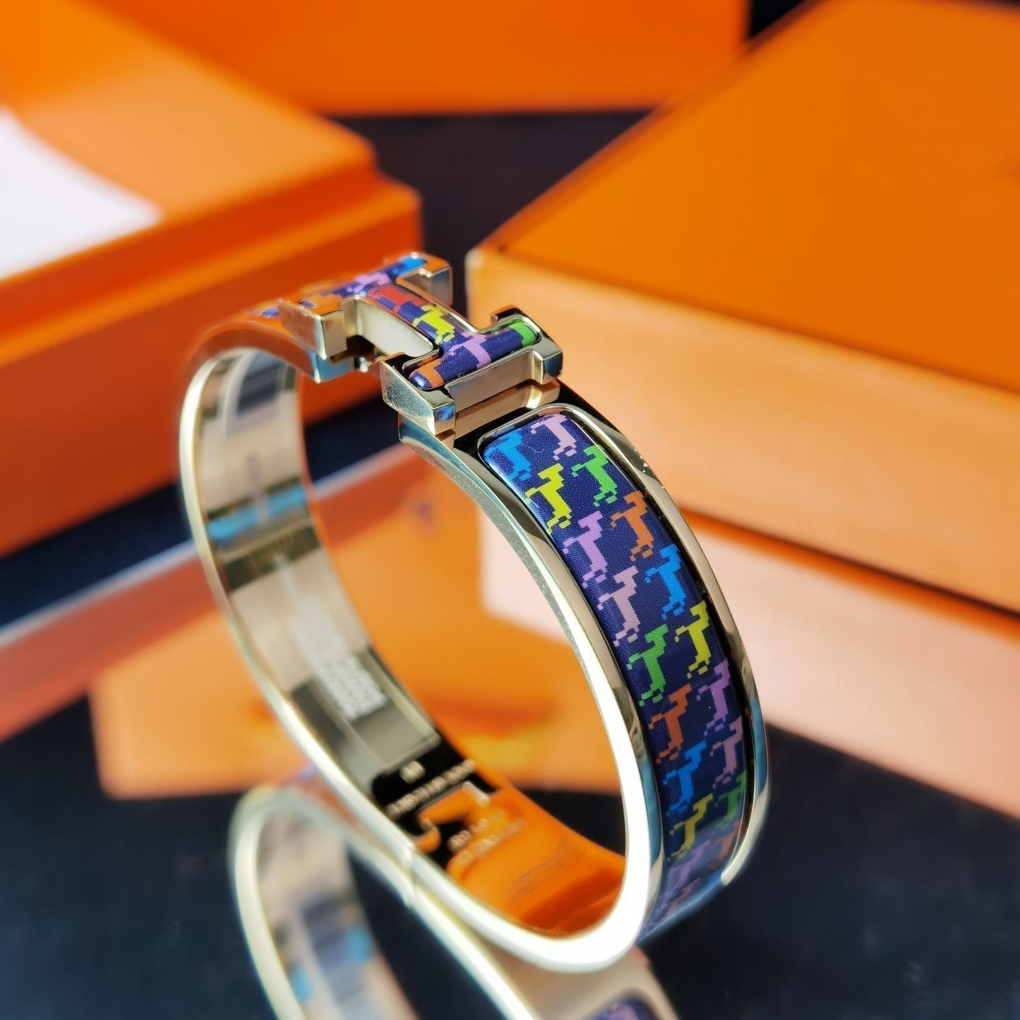 [AuraEcho Jewelry]H HORSE BRACELET 12MM
