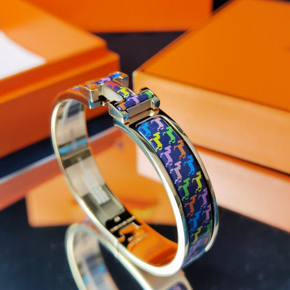 [AuraEcho Jewelry]H HORSE BRACELET 12MM
