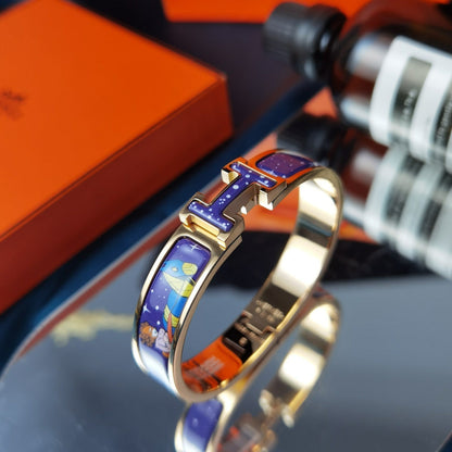 [AuraEcho Jewelry]H STAR AND MOON BRACELET 12MM