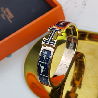 [AuraEcho Jewelry]H COUVERTURES DARK BLUE BRACELET