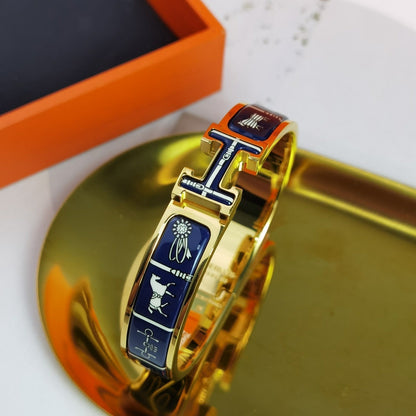 [AuraEcho Jewelry]H COUVERTURES DARK BLUE BRACELET